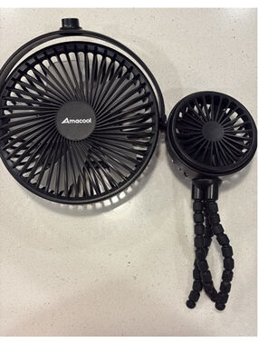 2 Pack Portable Fans Flexible Tripod Stroller Fan & Amacool Desk Fan #N42a